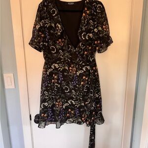 Disturbia Vesna Chiffon Mini Wrap Dress